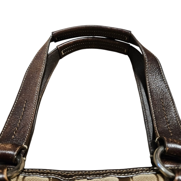 Coach 05079 Brown Soho Signature Jacquard Leather Satchel Purse Shoulder Bag Y2K - Picture 13 of 16